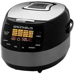 Мультиварка Grunhelm із сенсорним керуванням 5л 16 програм з таймером 860Вт LED дисплей MC-16T Чорний