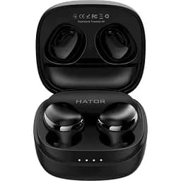 Навушники Hator Hyperpunk Truedots HD, Black, Bluetooth 5.3, вбудований мікрофон, радіус дії до 10 м, час роботи до 4 год