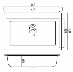 Кухонна мийка Platinum 7850 BOGEMA (SP000039675) - мініатюра 7