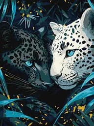 Набор для росписи по номерам Голубоглазые с красками металлик extra, Ideyka, 30x40 см, КНО6730