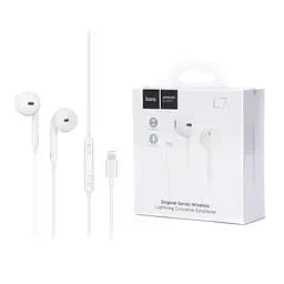 Навушники Hoco L7 Plus Original series lightning converse earphone білі - мініатюра 2