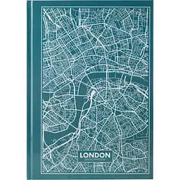 Книга записна Axent Maps London A4 в клітинку 96 аркушів бірюзова (8422-516-A)