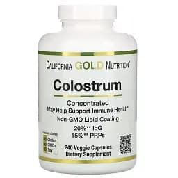 Молозиво концентрированное California Gold Nutrition Colostrum concentrated 240 капсул