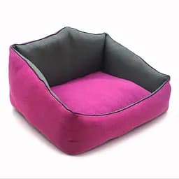 Лежак прямокутний для собак та котів Zoo-hunt Магнус рожевий №6 580х800х335 мм