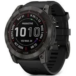 Garmin Fenix ​​7X Sapphire Solar Carbon Gray DLC Titanium with Black Band (010-02541-10/11)