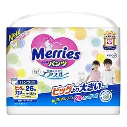 Подгузники-трусики Merries 7 (15-28 кг), 26 шт.