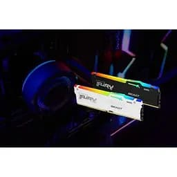 Модуль пам'яті для комп'ютера DDR5 32GB (2x16GB) 6000 MHz Beast RGB EXPO White Kingston Fury (ex.HyperX) (KF560C36BWE2AK2-32) - мініатюра 14