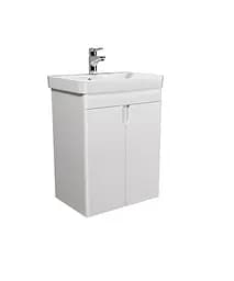 Тумба Мойдодир Simple White 55-U з умивальником River 55 Білий універсальна Білий - мініатюра 3