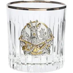 Подарунковий набір склянок для віскі Boss Crystal "Полювання" із золотими накладками - мініатюра 6
