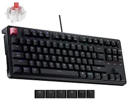 Клавіатура Keychron C3 Pro V2 87Key K pro Red USB-A QMK Hot-swap 8K EN/UKR RGB Black (C3PX-H1-UA) - мініатюра 2