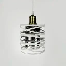 Підвіс у білому корпусі з графітовим плафоном 16х16 см | Арт. 12333/1 WT+GR | Line F