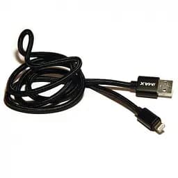 Кабель 2-метровый iMAX USB cable lightning 3.0 black 2 м