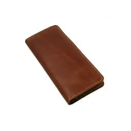 Кошелек-купюрник Crazy Horse кожаный тонкий коньячный