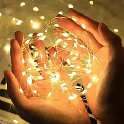 Гірлянда Роса 20м USB 200 LED на прозорій проволоці Теплий білий - мініатюра 4