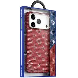 TPU+PC чохол Blueo Gilded Tactile Woven with Magnetic Fit для Apple iPhone 17 Pro Max (6.9") Red - мініатюра 2