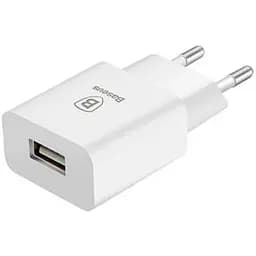 Мережевий зарядний пристрій Baseus Letour 1USB 2.1A CCALL-E2A02 White