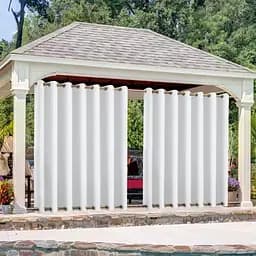 Штора уличная водонепроницаемая для беседки (2.2 х 1.45 м) Белый