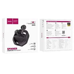 Бездротові навушники Hoco EW70 Glory true wireless BT headset, BT5.5, 35mAh, 300mAh, 6h, black-purple - мініатюра 3