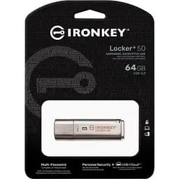 USB флеш-накопичувач Kingston IronKey Locker Plus 50 64GB USB-A 3.2 Gen 1 Silver [IKLP50/64GB] [101528] - мініатюра 5