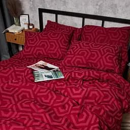 Підковдра Moon&Star Бязь Gold Люкс Burgundy Charm King Size 220x240 см - мініатюра 4