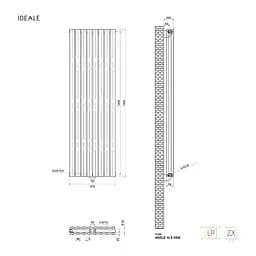 Радіатор дизайнерський Ideale Adele 12 8/1500/472 білий, Білий - мініатюра 4