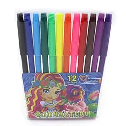 Фломастери Josef Otten Дівчинка з трояндою 12 кольорів ПВХ