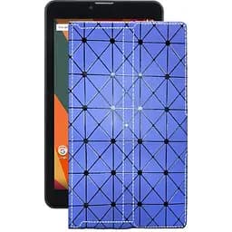 Чохол StatusCASE з екошкіри для планшету Bravis NB754 Синій ромб