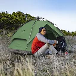 Намет Naturehike NH21ZP008 тримісний автоматичний темно-зелений - мініатюра 11