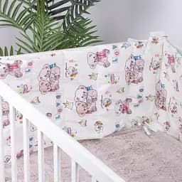 Борт в ліжечко MirSon Kids Time 18-0005 Kind Bear захисний білий - мініатюра 3