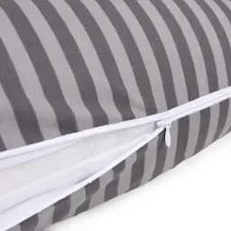 Подушка для вагітних та відпочинку MirSon Г-подібна №5001 Color Line Stripe Gray 140х40х20 см сіра (2200010969528) - мініатюра 3