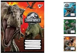 Тетради ученические 96 листов линия. YES Jurassic World. Genetic failure, тетрадь для записей 5 шт. в упаковке