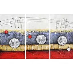 Картина (Триптих). Абстракціонізм. Ручна робота. QP26 Brille D5-025