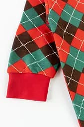 Дитячий ромпер в клітинку Scotland з начосом на блискавці