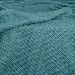 Плед-покривало Cosas Knitted Braid Azure косичка 75х95 см (Blanket_50Azure_KnittedBraid_75x95) - мініатюра 3