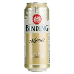 Пиво Binding Hefeweizen светлое 4.8% 0.5 л ж/б