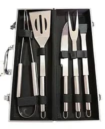 Набор для гриля и барбекю: 5 аксессуаров в кейсе - Для любителей BBQ из нержавеющей стали 2303