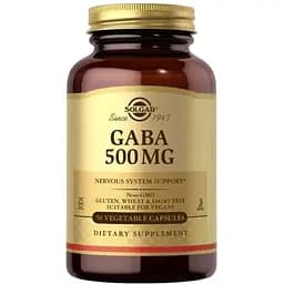 Аминокислота Solgar GABA 500 mg 50 вегакапсул