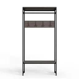 Вішалка модульна підлогова Ferrum-decor Треліс 14 180x90x38 чорний ДСП Дуб Сонома Трюфель 16мм (FRD-104347)