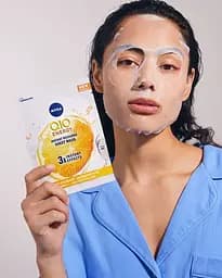 Тканинна маска для обличчя Nivea Q10 Energy з вітаміном C 1 шт. - мініатюра 3