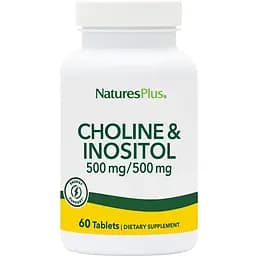 Вітаміни та мінерали Natures Plus Choline and Inositol, 60 таблеток
