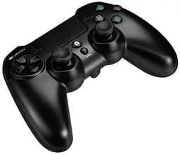 Геймпад Canyon для PlayStation 4 бездротовий з тачпадом LED підсвічування подвійний мотор для чутливого відгуку макроси Black (CND-GPW5)