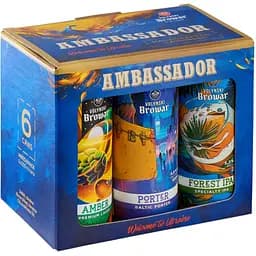 Набор пива Volynski Browar Ambassador 4.4-5.8% 3 л (6 шт. по 0.5 л)