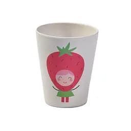 Дитяча склянка Fissman з бамбукового волокна полуниця 300 мл (8358)