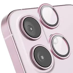 Захисне скло Metal Classic на камеру (у упак.) для Apple iPhone 16 (6.1) / 16 Plus (6.7) Рожевий / Pink - мініатюра 3