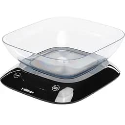 Весы кухонные Holmer HSK-1817GL с чашей черные (HSK-1817GL)