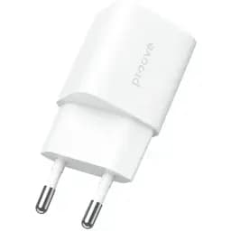 Зарядний пристрій адаптер Proove Silicone Power Plus 20 W (Type-C + USB) біле
