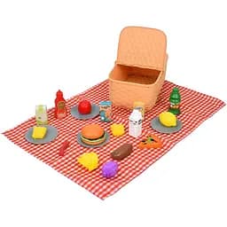 Набір 008-208 Пікнік для малюка: кошик, фрукти, фаст-фуд, скатертина 64x44 см