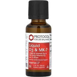 Вітаміни D3 та К-2 (MK-7) Protocol for Life Balance Liquid D3 & MK-7 30 мл