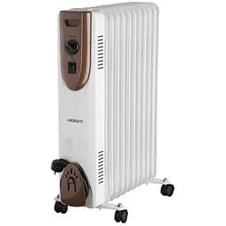 Масляный радиатор Ardesto 2.5 кВт площадь обогрева 25 кв.м напольный белый11 секций (OFH-11X1)