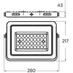 Прожектор Eurolamp LED з радіатором чорний (LED-FL-100/65(black)) - мініатюра 2